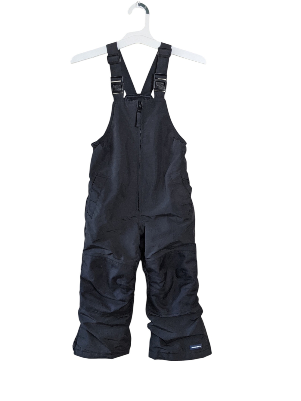 Like New Lands' End Black Unisex Kids Insulated Snow Bib Size 4